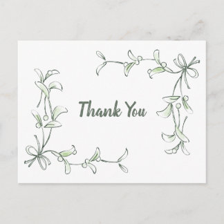 Postal Holiday Holly Thank You Cards
