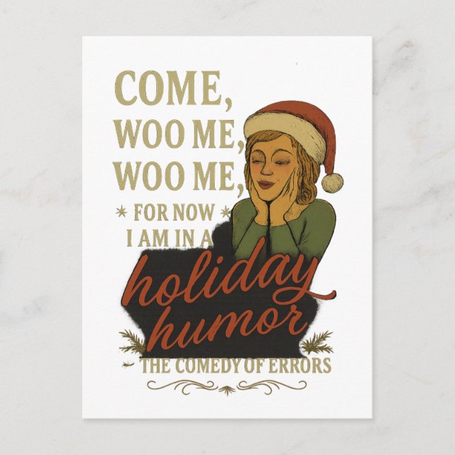 Postal Holiday Humor - Shakespeare quote  (Anverso)