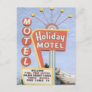 Postal Holiday Motel Las Vegas Postcard