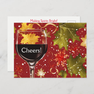 Postal Holiday Wine Cheers Christmas