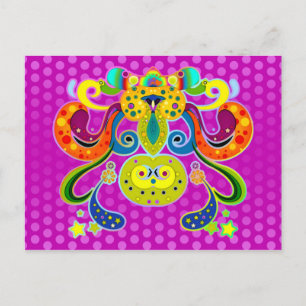 Postal holiES - vaca sagrada y feliz abstracta + tus idea