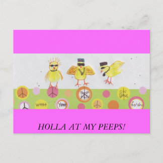 POSTAL ¡HOLLA EN MIS PEEPS!