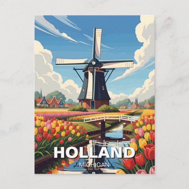 Postal Holland Michigan Travel (Anverso)