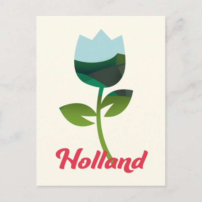 Postal Holland Tulip Vacation art (Anverso)