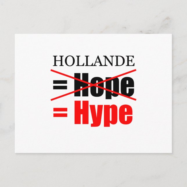 Postal Hollande No Esperanza = Hype - H Postcard (Anverso)