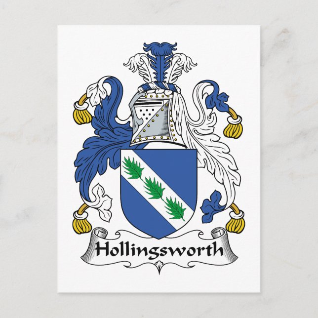 Postal Hollingsworth Family Crest (Anverso)