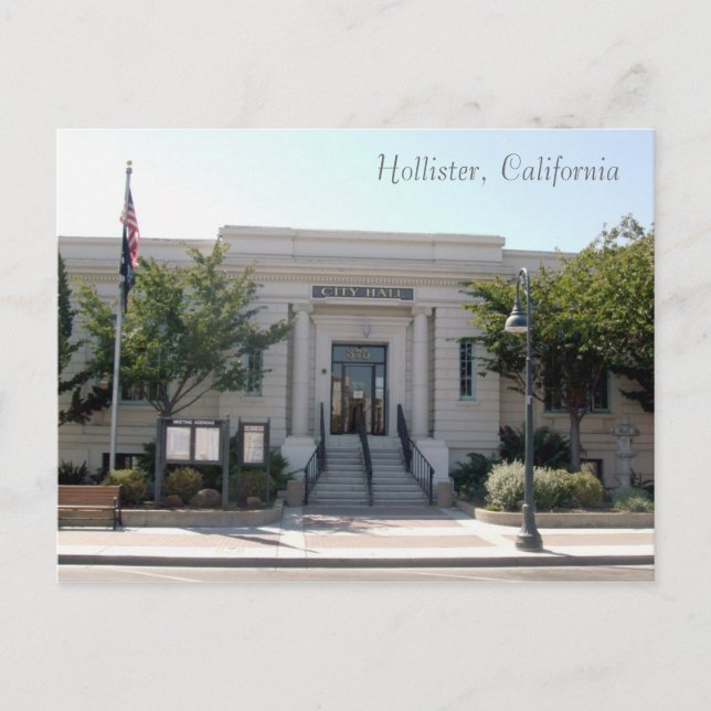Postal Hollister, Ayuntamiento de CA (Anverso)