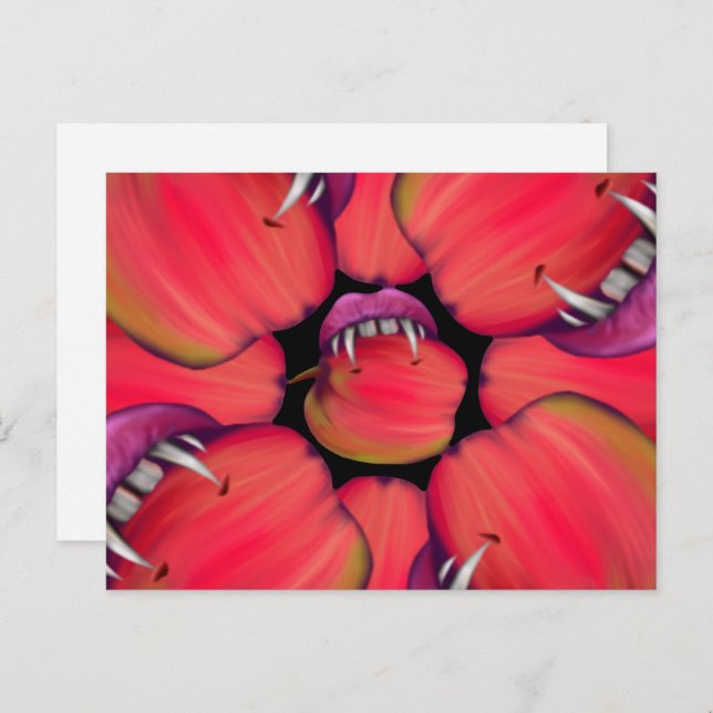 Postal Holloween Vampis Queen Bobbing For Apples (Anverso / Reverso)