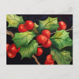 Postal Holly Berry Night
