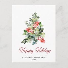 Postal Holly Christmas Tree Corporate Greaming Holiday