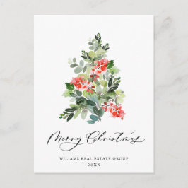 Postal Holly Christmas Tree Corporate Greaming Holiday