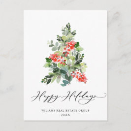 Postal Holly Christmas Tree Corporate Greaming Holiday