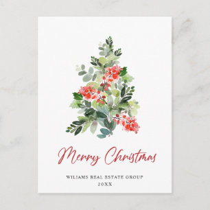 Postal Holly Christmas Tree Corporate Greaming Holiday