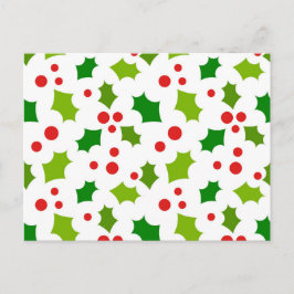 Postal Holly Navidades Postcard