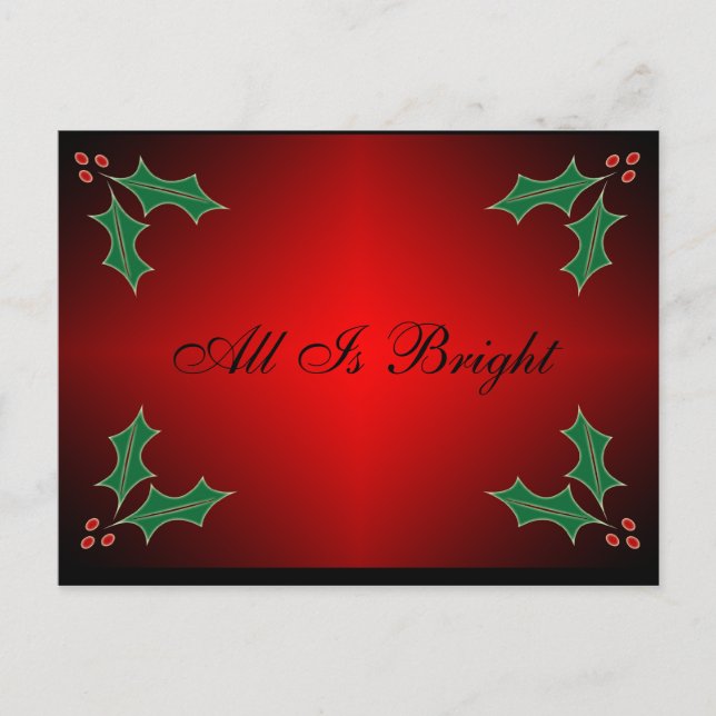 Postal Holly Postcard (Anverso)