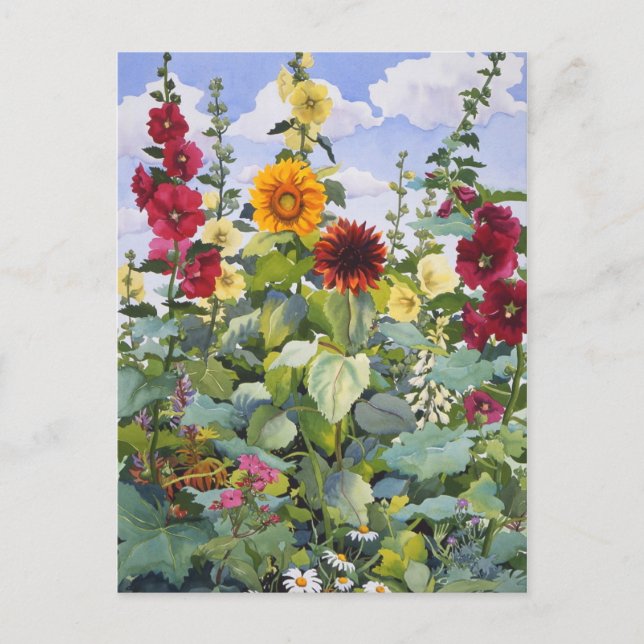 Postal Hollyhocks and Sunflowers 2005 (Anverso)