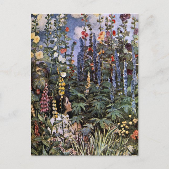 Postal Hollyhocos (Anverso)