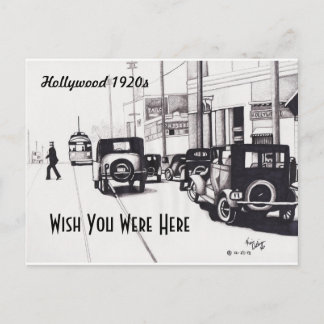 Postal "Hollywood 1920" Desearía que estuvieras aquí post