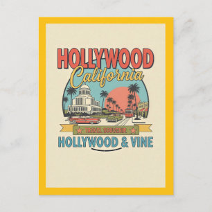Postal Hollywood, CA – Hollywood y Vine Retro