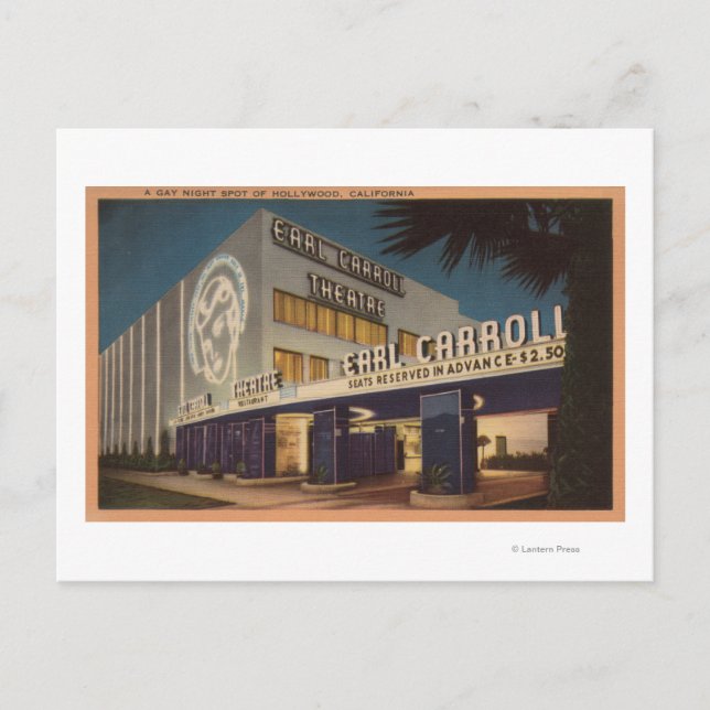 Postal Hollywood, CA - "Un lugar nocturno gay" (Anverso)