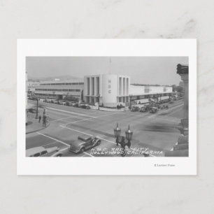 Postal Hollywood, CA View of Radio City y NBC Studios