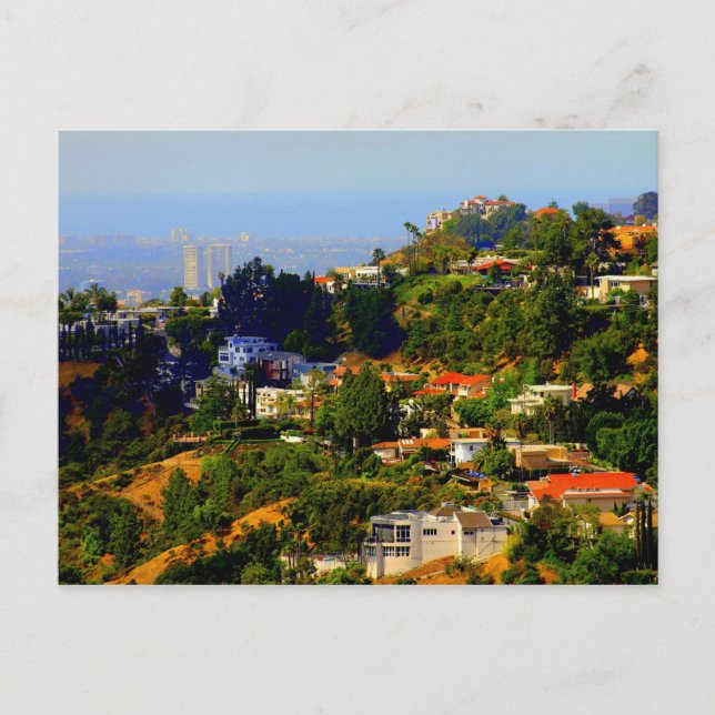 Postal Hollywood Hills, California Postcard (Anverso)