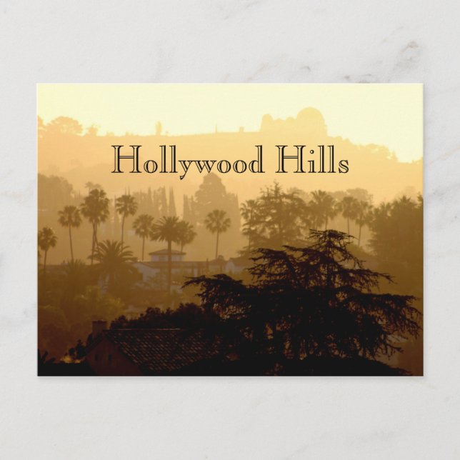 Postal Hollywood Hills, California Postcard (Anverso)