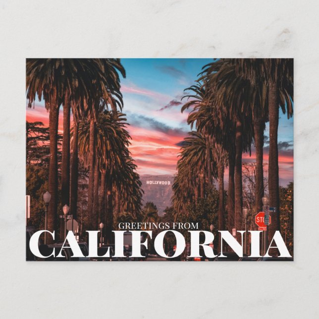 Postal Hollywood, Los Ángeles, California (Anverso)