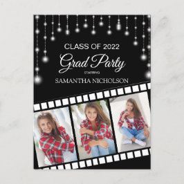 Postal Hollywood Reel 3 Photo Black Silver Graduación