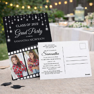 Postal Hollywood Reel 3 Photo Black Silver Graduación