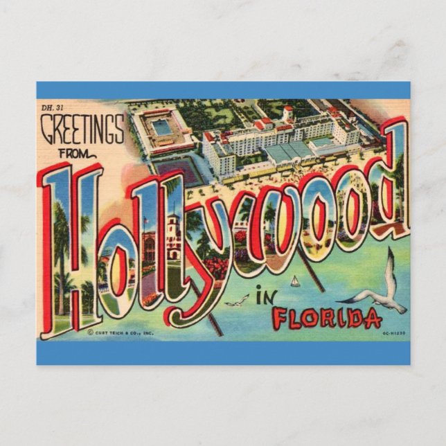 Postal Hollywood Retro Florida (Anverso)