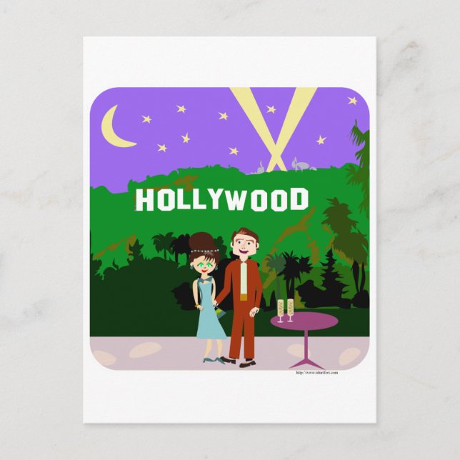 Postal Hollywood Romance (Anverso)