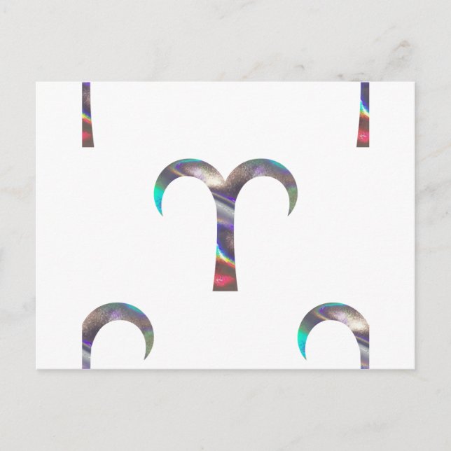 Postal holograma Aries (Anverso)