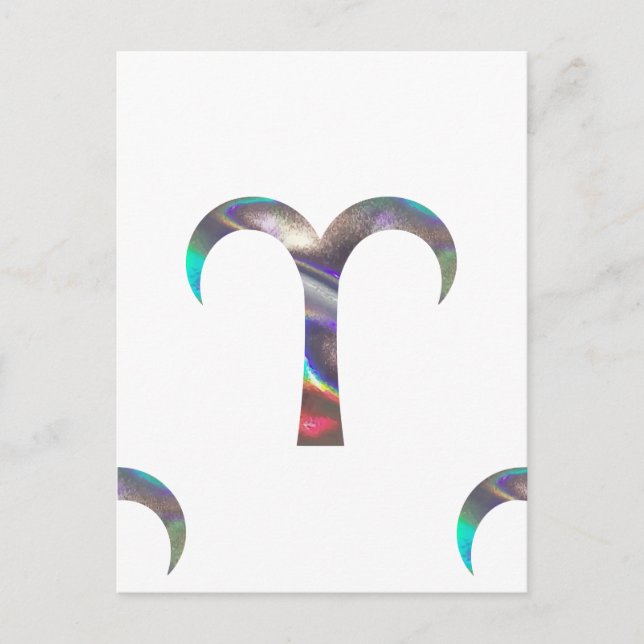 Postal holograma Aries (Anverso)