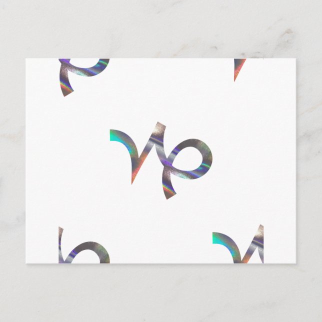 Postal holograma Capricornio (Anverso)