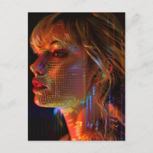 Postal Holograma de estrella pop
