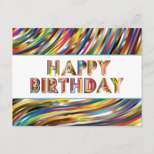 Postal Holograma feliz cumpleaños