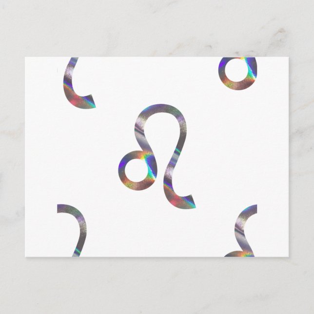 Postal holograma Leo (Anverso)