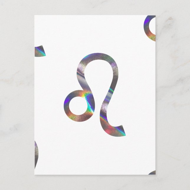 Postal holograma Leo (Anverso)