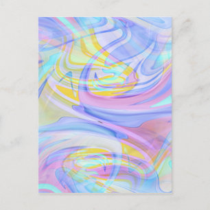 Postal holograma pastel