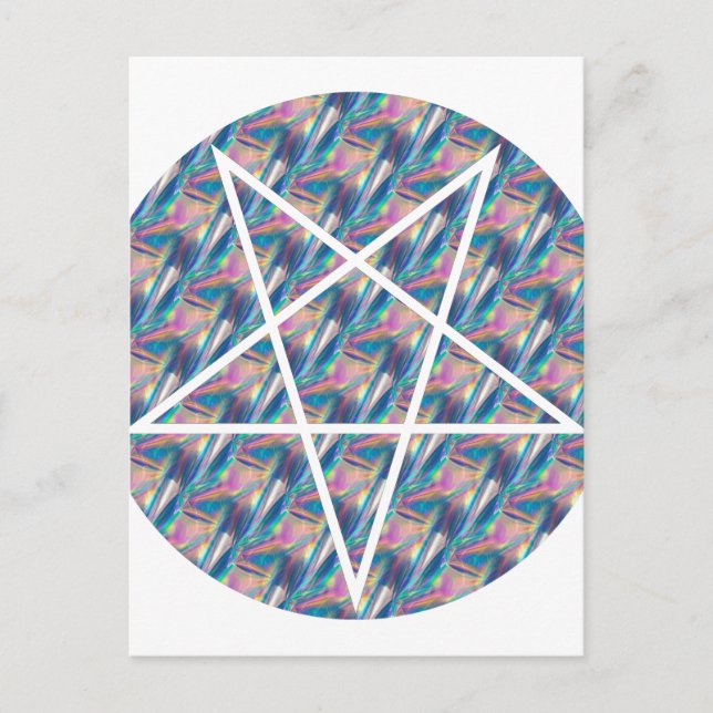 Postal holograma pentagrama (Anverso)