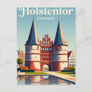 Postal Holstentor (Puerta de Holst), Lübeck Alemania