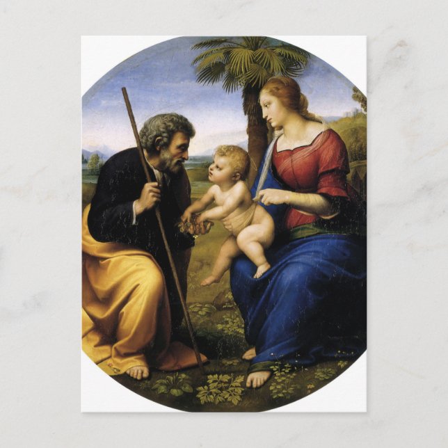 Postal Holy Family by Raphael (Anverso)