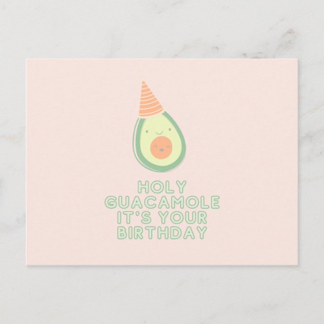 Postal HOLY GUACAMOLE Es tu cumpleaños (Anverso)