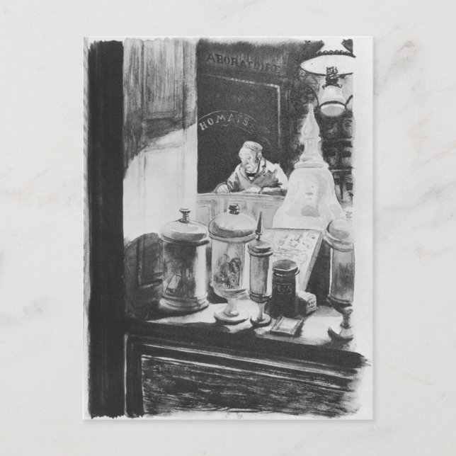 Postal Homais Farmacéutico (Anverso)