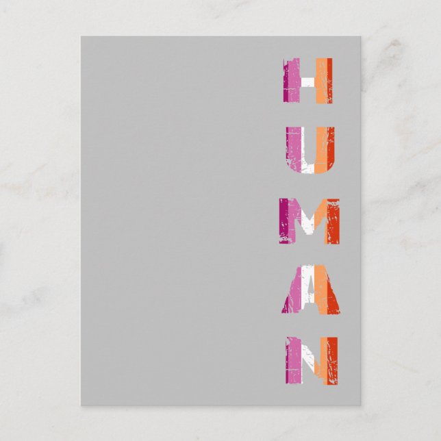 Postal Homan vertical | Lesbian Pride Postkarte (Anverso)