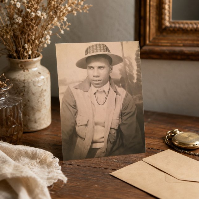 Postal Hombre afroamericano vintage (Subido por el creador)
