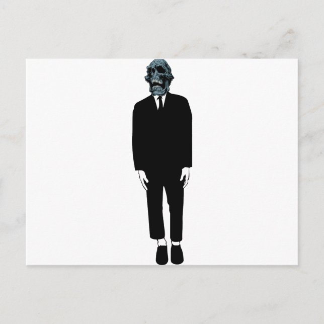 Postal Hombre asustado (Anverso)