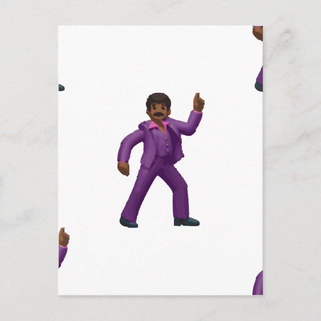 Postal Hombre bailando de emoji (Anverso)