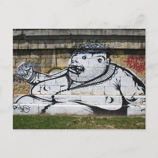 Postal Hombre blanco gordo (Anverso)